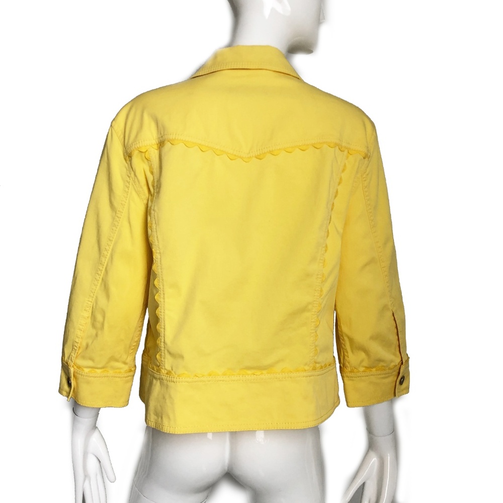 Escada Jacket Bright Yellow Patch Pockets Spring … - image 3